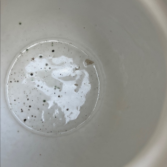 Vintage Painted Floral Ceramic Jar Vessel Blue & White Decor - Picture 9 of 17